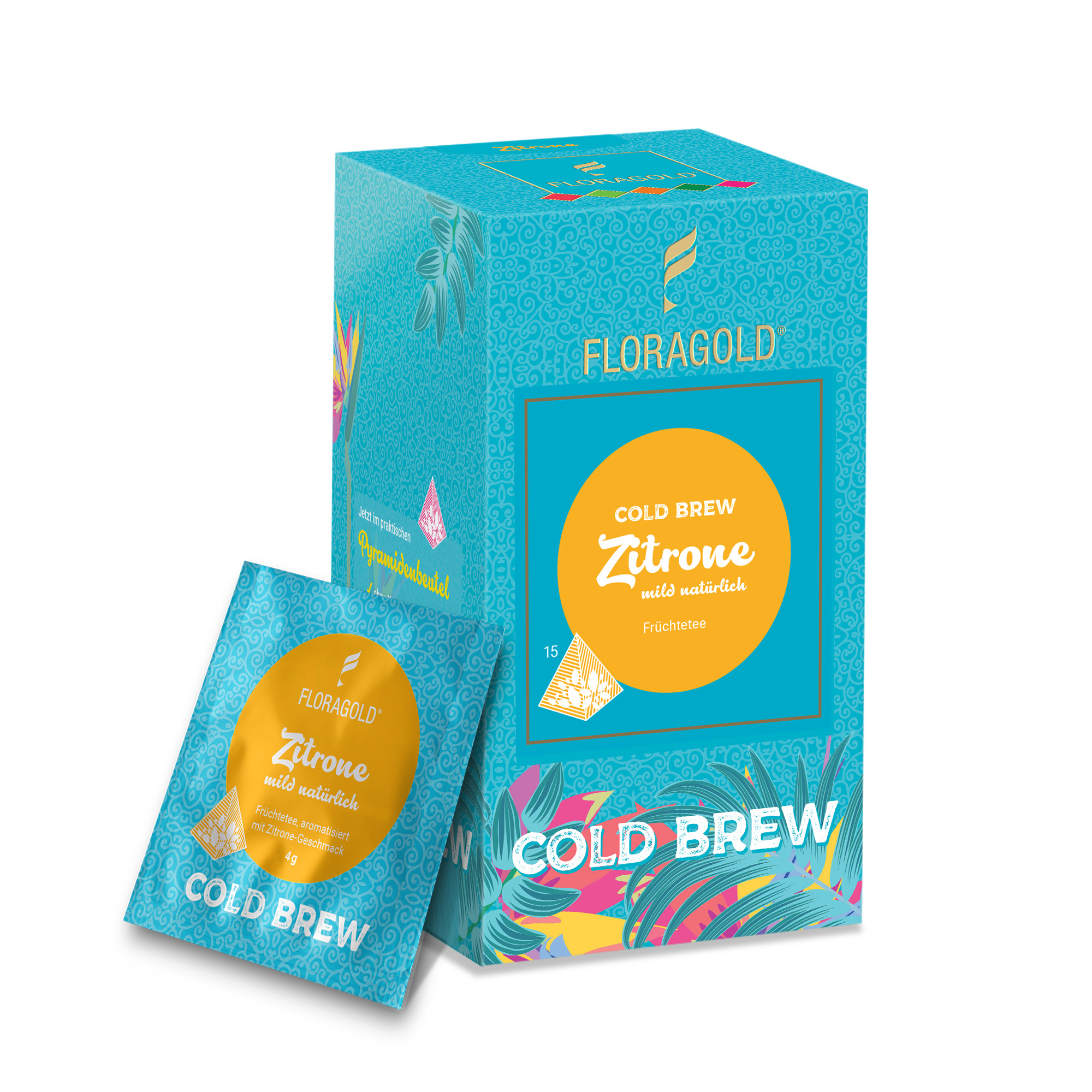 Cold Brew Früchtetee Zitrone Pyramidenbeutel