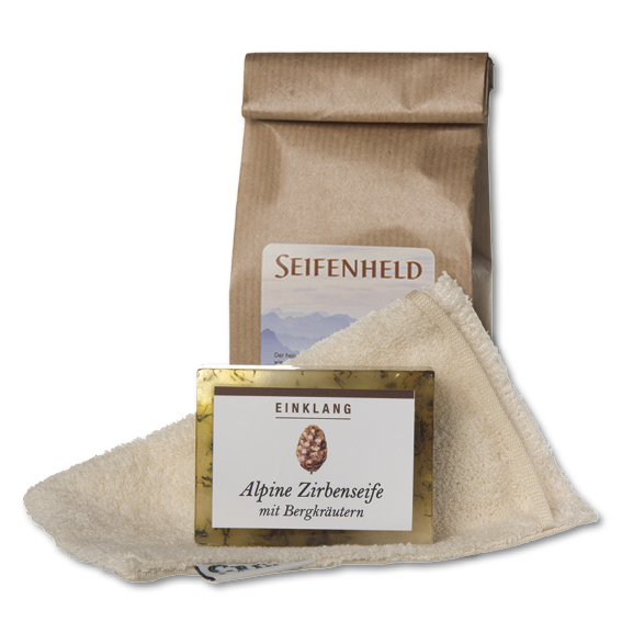Seifenheld-Web Seifenheld mit Zirbenseife