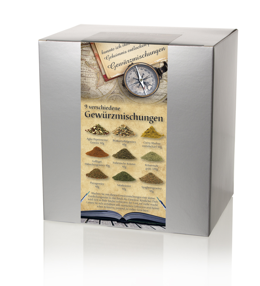Box-GWM2G 9 verschiedene Gewürzmischungen