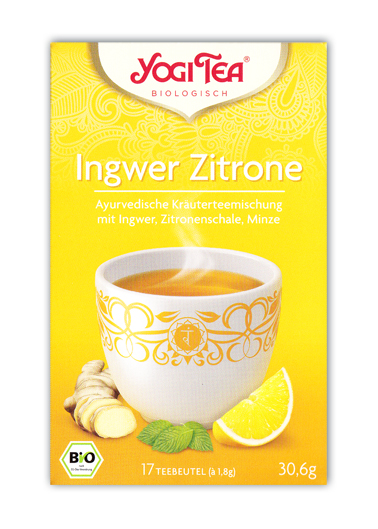 Ingwer-Zitrone Ingwer Zitrone Tee Aufgussbeutel bio