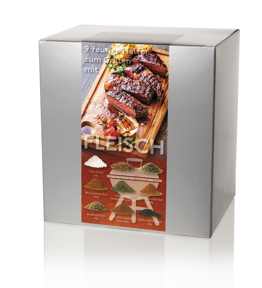 Grill-Fleisch 9 feurige Helfer zum Grillen mit Fleisch