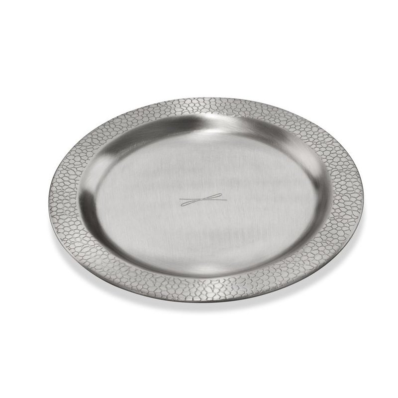 kerzenteller-d14cm Kerzenteller mit Lederoptik
