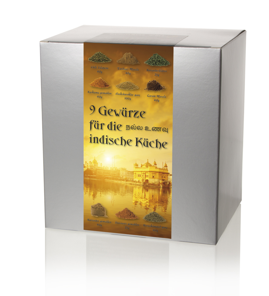 Box-Indisch 9 Gewürze für die indische Küche