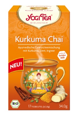 Kurkuma-Chai Yogi Tee Kurkuma Chai Aufgussbeutel bio