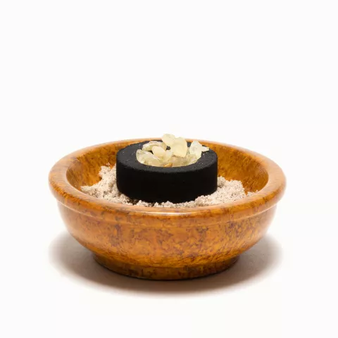 Speckstein Räucherschale braun